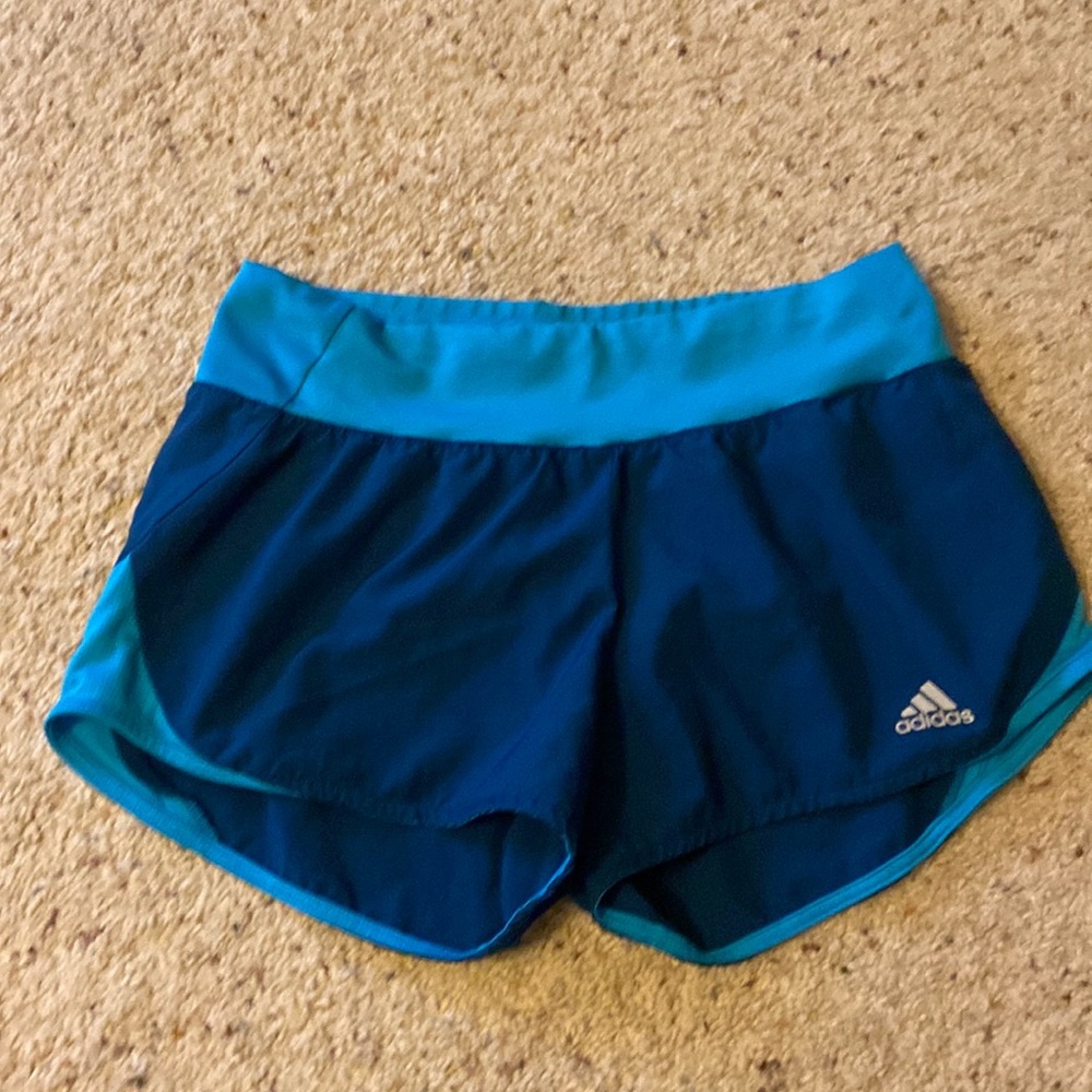 Blue running shorts